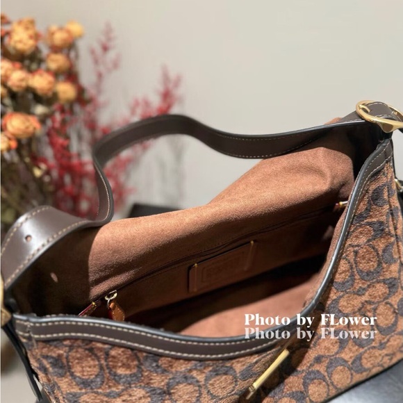 Coach Etta Flap Shoulder Bag in Signature Chenille CCE58 NWT - Picture 4 of 7